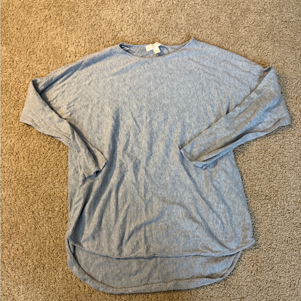 Michael Kors Heathered Long Sleeve Crewneck Sweater Top